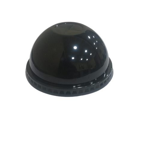 black PET Dome Lid with Hole	