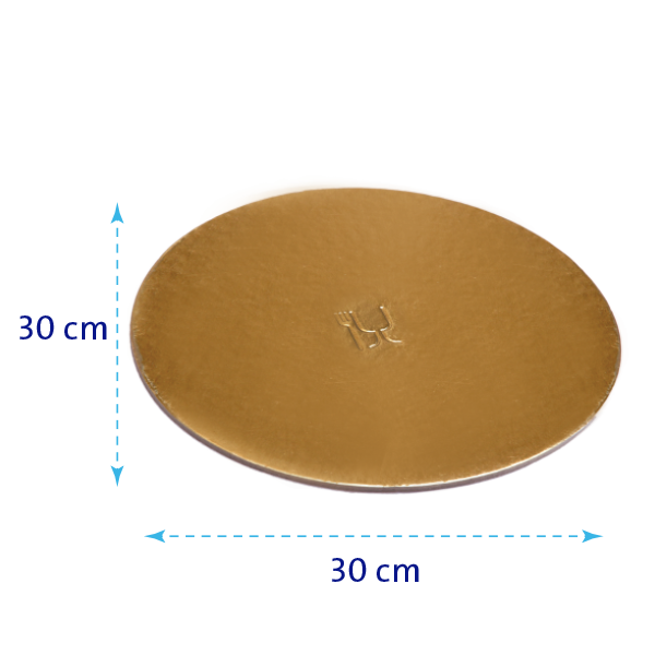 Gold Laminated  Cake Board Circle 12in