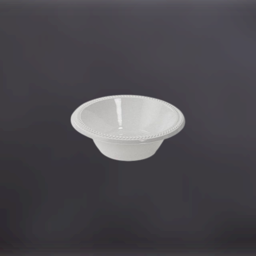 White plastic bowl 