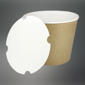 Chicken Paper Bucket with lid 90oz Kraft	