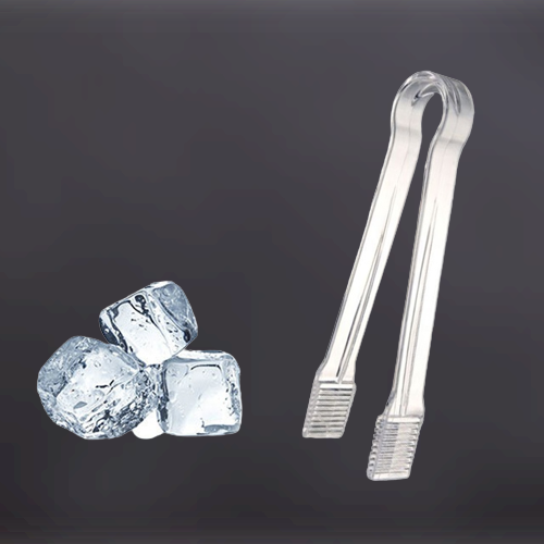 White plastic ice tongs