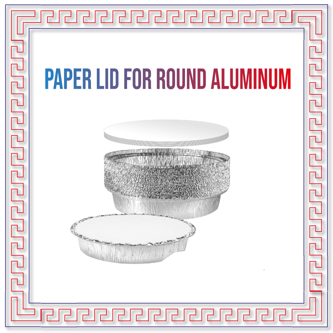Paper lid For Round Aluminum Container 7 inches	