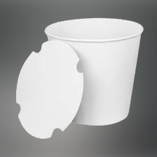 Chicken Paper Bucket 90oz White with lid	