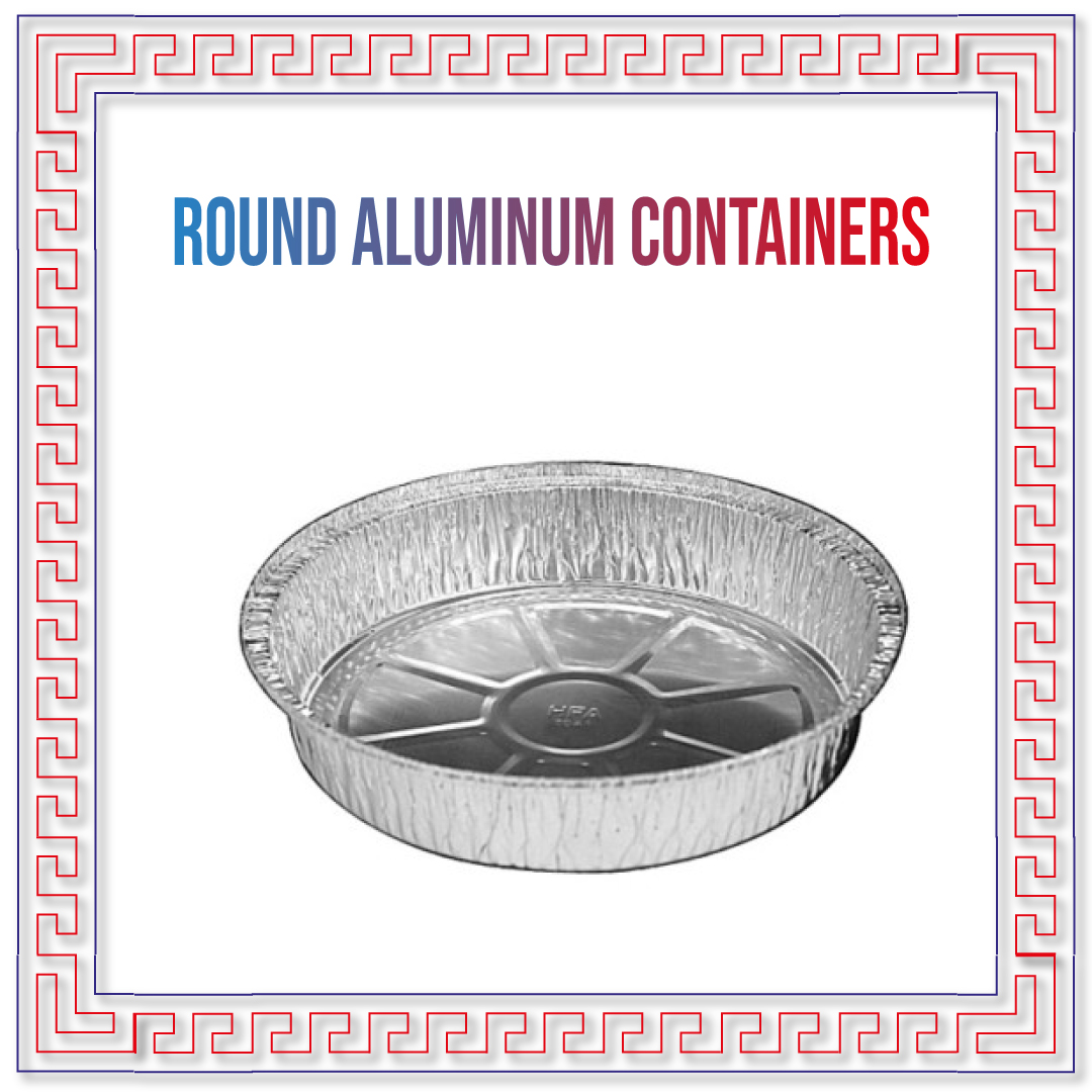 Round aluminum containers