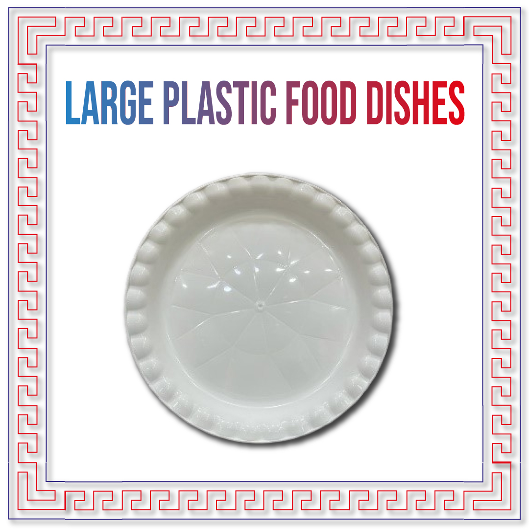 Large plastic food dishes