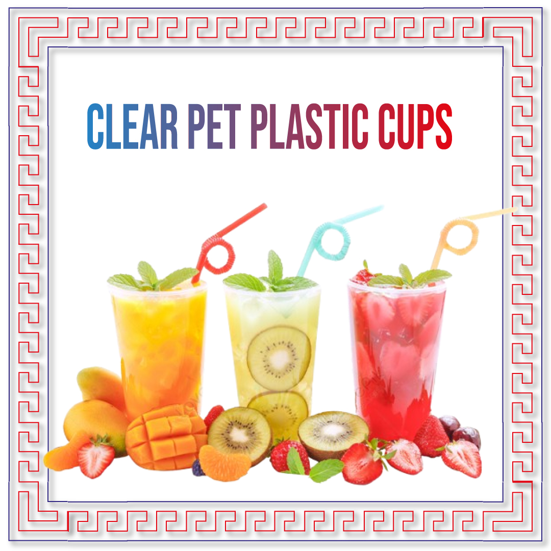 Clear PET plastic cups